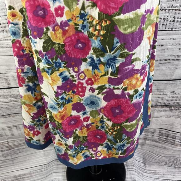 The Paragon Skirt size Small Purple Pink Floral Long A Line Wrap Boho Modest - Picture 6 of 11